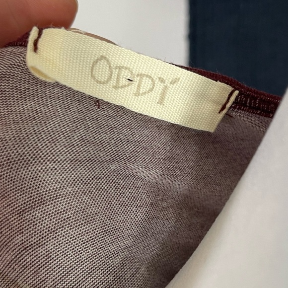 COPY - ODDY Burgundy Floral Knit Jersey Bohemian Open Cardigan Made in USA 3XL - Picture 7 of 7